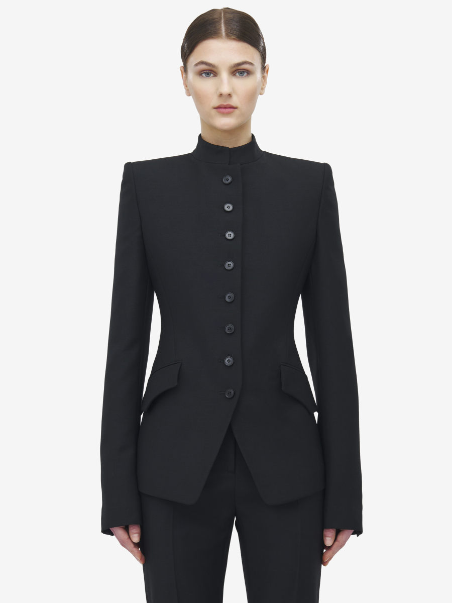 ALEXANDER MCQUEEN - Single-breasted Buttoned Jacket - Item 834089QJAEK1000